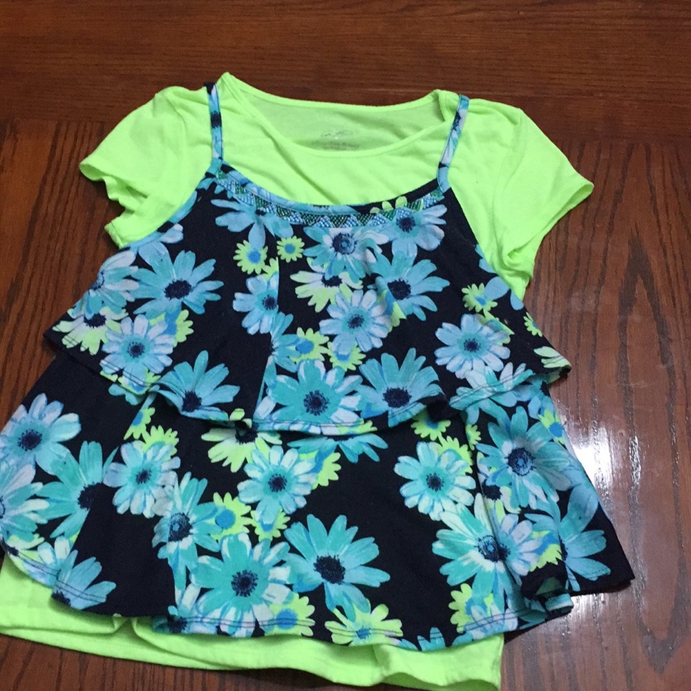 Neon green and blue Child’s Top